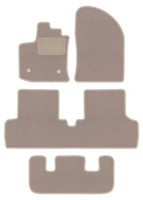 Image de Tapis de sol en moquette pour Dacia Lodgy 2012- (7 places) – jeu 4 pièces, beiges, sur mesure – Wielganizator LUX