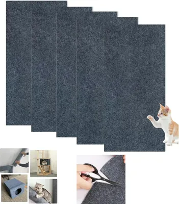 Produktbild von Kratzmatte für Katzen - Set von 5 Stück - Dunkelgrau - 30 x 60 cm