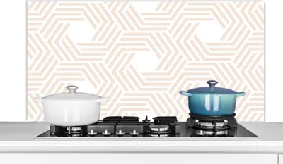 Produktbild von KitchenYeah®  Spritzschutz Küche - Küchenrückwand - Wandschutz für Herd und Spüle - Abstrakt - Muster - Entwurf 120x60 - Alu-Dibond (Alternative zum Spritzschutz aus Glas) - Hitzebeständig - Herdsprit