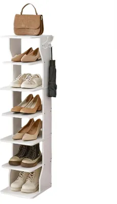 Produktbild von Schuhregal - schmales Standregal - platzsparend - 7 Ebenen - 30 x 26,4 x 110,4 cm