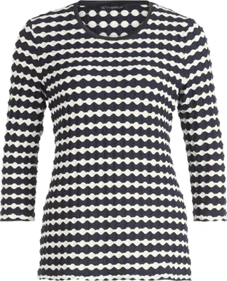 Produktbild von Betty Barclay Collection (264) Shirt Kurz 3/4 Arm, Dark Blue/Cream 8813 8813 38
