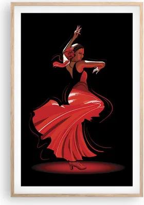 Produktbild von Gerahmtes Poster - Rahmen in heller Eiche - Tanz Tänzer - 61x91,5 cm - Wand Bild - Wanddeko - Wandbilder - Kunstposter - Wandposter - Bilderrahmen - Bilder - Kunstdruck - Wandbild - P2NPA61x91-4121