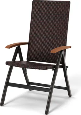 Produktbild von LIVARNO HOME Valencia- Klappsessel Geflecht braun Gartenstuhl Sessel