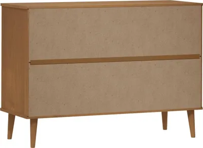 Obrázok produktu pre vidaXL Zásuvková skriňa MOLDE Brown 113x40x80 cm Masívne borovicové drevo