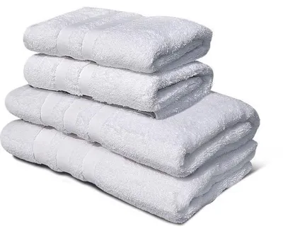 Obrázok produktu pre Sada 4 kúpeľných osušiek LOVELY HOME, 100% bavlna, 500 g/m², 2 osušky 50x100 cm, 2 uteráky 70x140 cm, biela farba