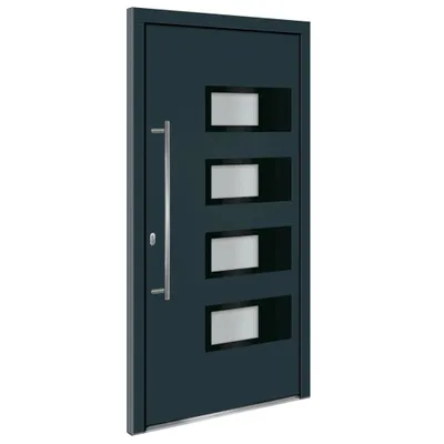 Produktbild von vidaXL Haustür Anthrazit 100x200 cm Aluminium und PVC
