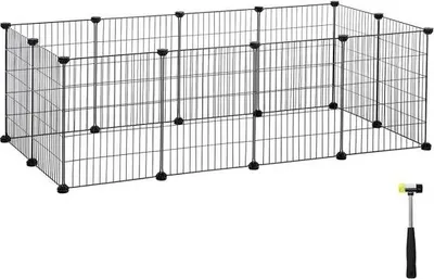 Obrázok produktu pre Ohrádka pre morčatá a králiky SONGMICS, čierna, 143×73×46 cm