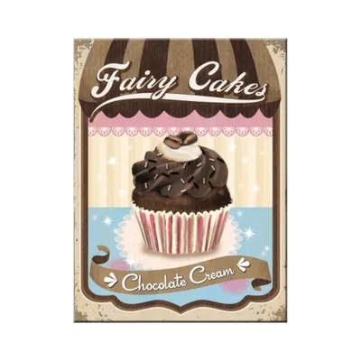 Produktbild von Nostalgic-Art - Magnet 6 x 8 cm - Home & Country - Fairy Cakes - Chocolate Cream