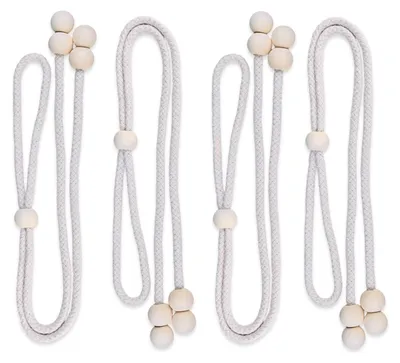 Produktbild von Handgewebtes Gardinenband aus Baumwollseil im Boho- und Landhausstil, Gardinenaccessoire zur Dekoration von Wohnzimmer, Büro, Schlafzimmer oder Kinderzimmer