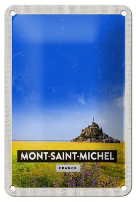 Produktbild von Blechschild Reise 12x18cm Mont-Saint-Michel France Kathedrale Schild