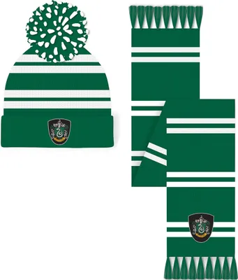 Image de Harry Potter - Ensemble casquette et écharpe Serpentard HE297 (taille unique) (Vert)