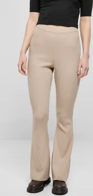 Obrázok produktu pre Urban Classics Dámske legíny s rebrovaným úpletom taupe - S