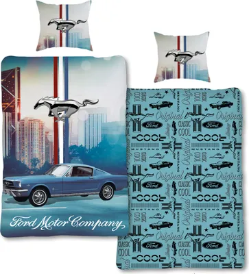 Produktbild von Skybrands Ford Bettwäsche Skyline Blau Renforcé 135 cm x 200 cm