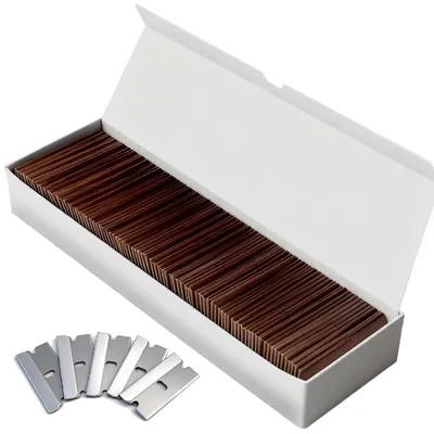 Produktbild von 100 Stš¹ck Glaskeramikfeldschaber Ersatzklingen,Glaskeramikfeldschaber Klingen aus Edelstahl,1,5 Zoll,fš¹r Glasschaber, Kleber und Abziehbilder, Decals
