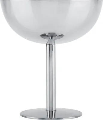 Image de Coupe à glace en acier inoxydable pour servir des coupes à dessert pour salade, fruits, pudding (grande)