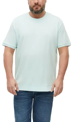 Produktbild von s.Oliver Herren T-Shirt – Big Size Fit, Jacquard-Struktur, Crew Neck