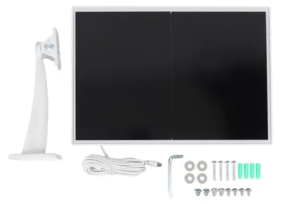 Obrázek produktu pro 15 W solární panel pro bezpečnostní kameru, IP66, vodotěsný, 90stupňový stojan, nabíječka s kabelem o délce 3 m, kompatibilní s DC 5 V, 1,5 A, USB typu C