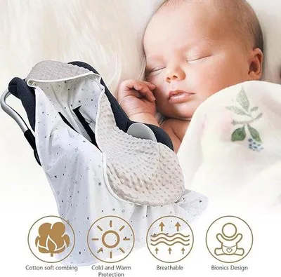 Produktbild von Famanu Wickeldecke Babyzitje - 90x90 cm, doppelseitig, für Kinderwagen und Buggy