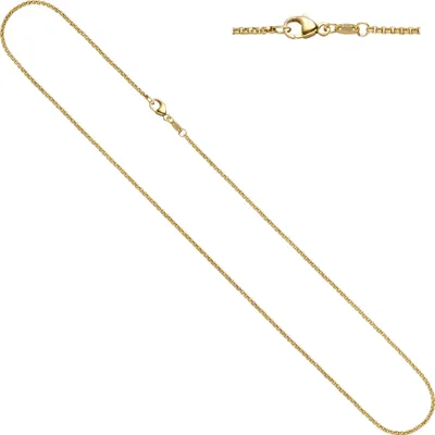 Produktbild von Erbskette 585 Gelbgold 1,5 mm 40 cm Gold Kette Halskette Goldkette Karabiner
