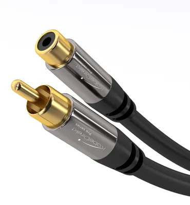 Produktbild von KabelDirekt 797698091259, RCA, Männlich, RCA, Weiblich, 2 m, Schwarz