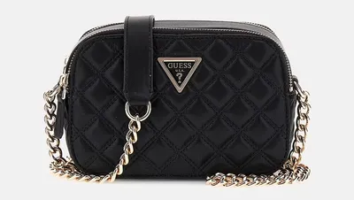 Produktbild von Guess Guess Giully Steppte Umhängetasche in Schwarz für Damen – 20x13x8 CM / Black
