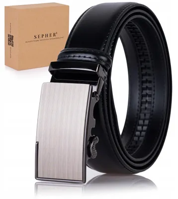 Produktbild von SEPHER® Herren Ledergürtel Schwarz Automatik 3,5 cm