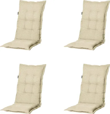 Produktbild von Madison – Richmond Hochlehner-Sitzkissen – Beige – 123 x 50 x 6 cm – 4er-Set