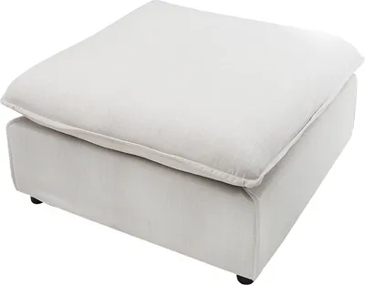 Produktbild von Großer Polsterhocker fürs Sofa HEAVEN 100cm natur Hocker Leinenstoff Hussenstoff Husse Hussenbezug Wohnzimmerhocker Fußhocker Ottomane
