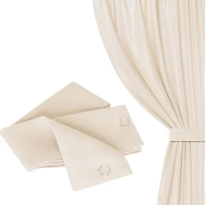 Produktbild von Elegante Kremfarbene Schärpe aus 100% Polyester für Vorhangdekoration 8x140 cm