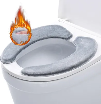 Produktbild von WC-Sitzbezug,WC W?rmer Pad,WC Abdeckung Pad,2 PCS Weicher Badezimmer-Toilettensitz,Toilettensitzbezug Waschbar,Plš¹sch Toilettensitzbezš¹ge,Warme Universal WC-Sitz-Pad Waschbar Weich fš¹r Familien,Hotels