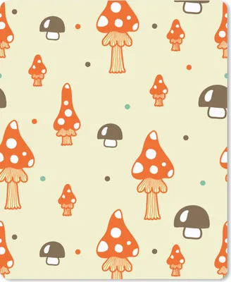 Produktbild von MuchoWow® Mauspad Mousepad Muster - Pilz - Orange 19x23 cm - Mousepads - Maus Mat - Pad - Mausunterlage - Mauspads - Spielen