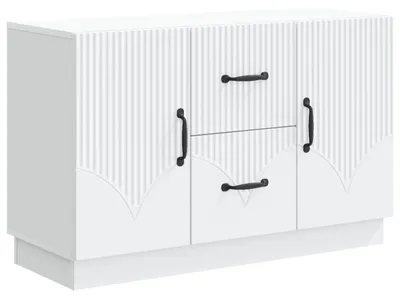 Produktbild von vidaXL Sideboard mit Schubladen Weiß 89 x 34,5 x 57 cm Holzwerkstoff