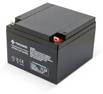 Image de Batterie plomb-acide rechargeable Velamp 23734, connecteurs Faston, 12 V, 26 Ah, idéale