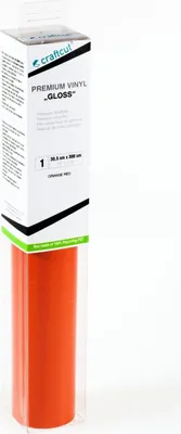 Produktbild von craftcut G19 Plotterfolie glänzend ORANGE-RED 30,5 x 300 cm