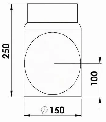 Produktbild von FIREFIX R150/2R Ofenrohr aus 2 mm starken Stahl (Rauchrohr) in 150 mm Durchmesse