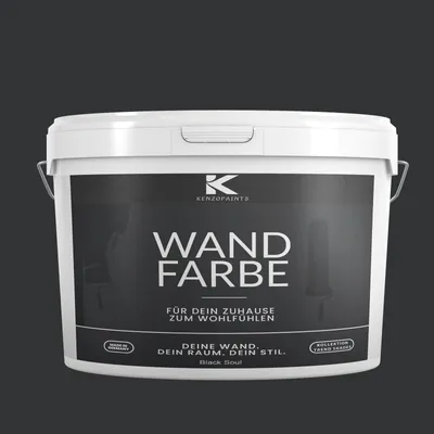 Produktbild von Kenzopaints 2,5Liter Wandfarbe Designfarbe Innenfarbe - Black Soul
