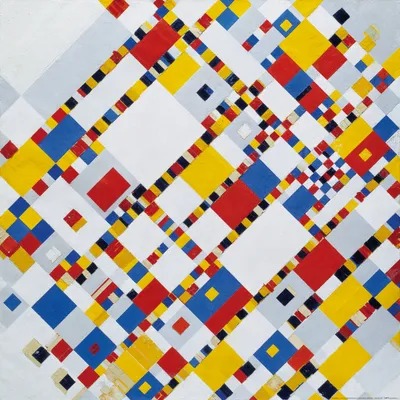 Obrázok produktu pre Piet Mondrian umelecký tlač obrazu - Victory Boogie Woogie, 1944 (70 x 70 cm)