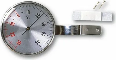 Produktbild von TFA - Analoges Fensterthermometer aus Edelstahl 14.5001 - silber