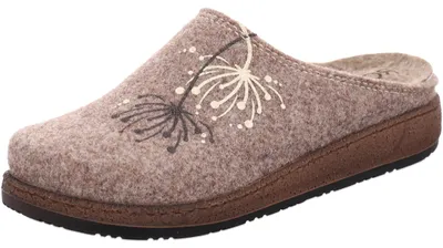 Zdjęcie produktu dla Rohde pantofel damski filcowy z nadrukiem luźne wkładki Novara 6427, rozmiar:42 EU, kolor:Beżowy