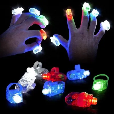 Image de Lumière LED pour les doigts, 100 pièces, 4 couleurs