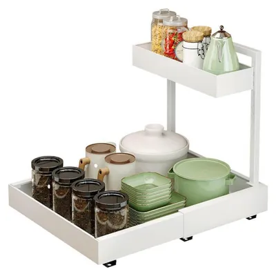 Immagine prodotto di Organizzatore estensibile per cassetti da cucina, larghezza da 31 a 52 cm, colore bianco