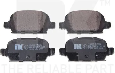 Produktbild von NK Bremsbeläge Satz Hinten Bremsklötze für OPEL Corsa C Schrägheck (X01) 223630