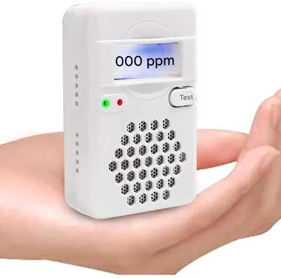 Image de Détecteur de monoxyde de carbone - avec voyant lumineux - détection de CO de 0 à 999 ppm - alarme sonore de 85 dB - 3 niveaux d'alarme - avec écran LCD numérique - alarme de détection de CO - pour les voyages, la cuisine et le camping