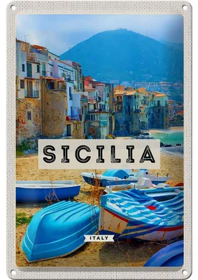 Produktbild von Blechschild Reise 20x30cm Sizillien Italien Europa Uralub