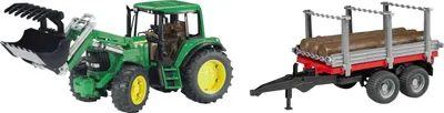 Produktbild von J.d. 6920 Traktor Frontl.+Holztransp.anh