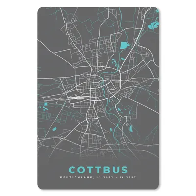 Produktbild von MuchoWow® Mauspad Mousepad Deutschland - Blau - Cottbus - Stadtplan - Karte 18x27 cm - Mousepads - Maus Mat - Pad - Mausunterlage