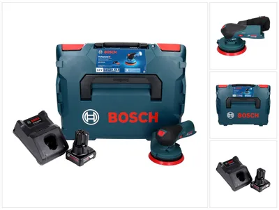 Produktbild von Bosch GEX 12V-125 Professional Akku Exzenterschleifer 12 V 125 mm Brushless + 1x Akku 6,0 Ah + Ladegerät + L-Boxx