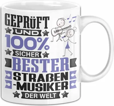 Produktbild von Straßenmusiker Geschenk Lustiger Spruch für Straßenmusiker Geschenkidee Bester Straßenmusiker Der Welt (Weiß)