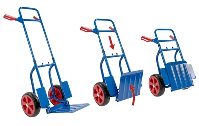 Produktbild von Sackkarre klappbar bis 120 kg, Stahl, 112 cm Griffhöhe