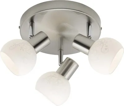 Immagine prodotto di faretto color ferro/bianco Bona, a 3 fiamme 10534/05 Brilliant